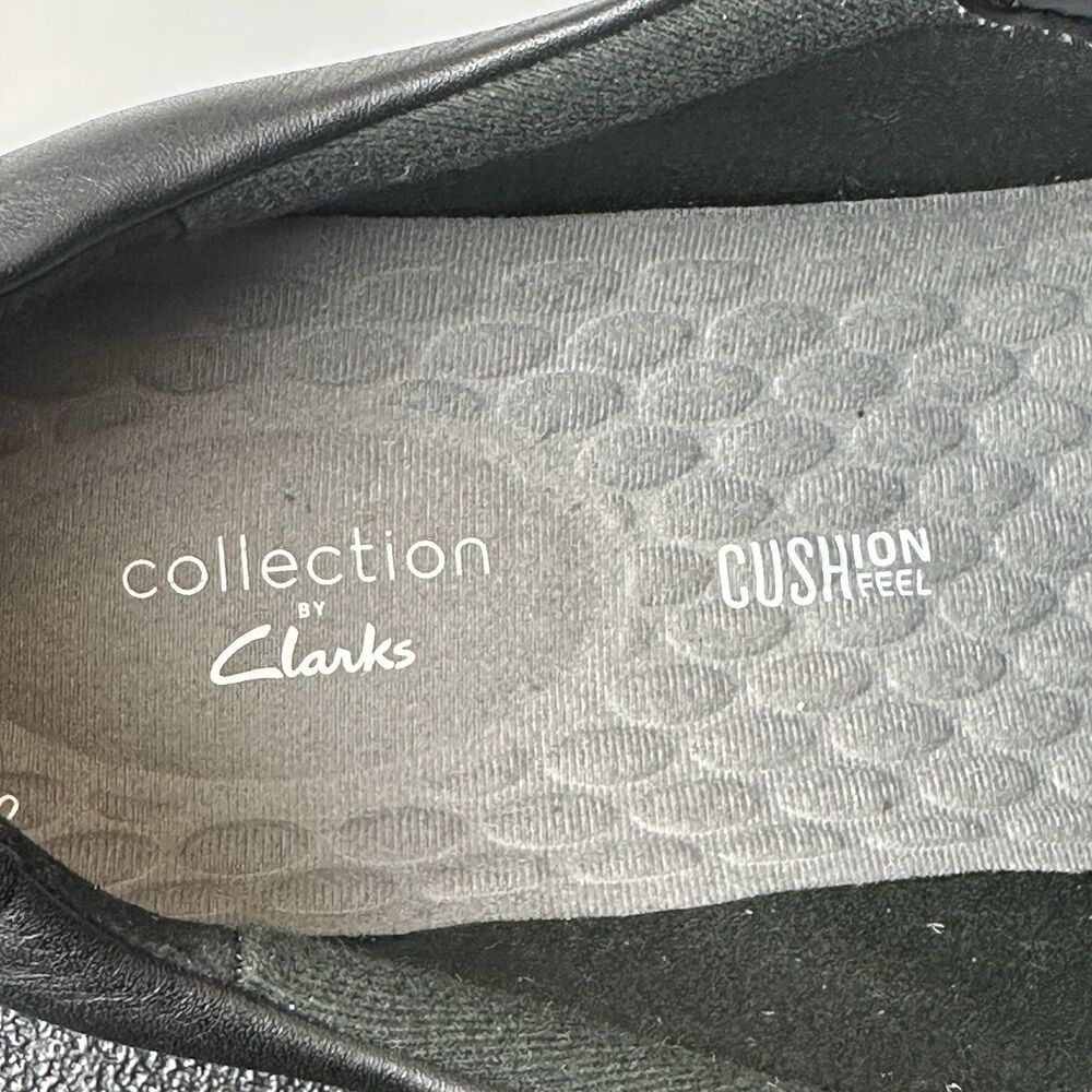 Clarks Collection Pawley Rilee Sneakers Shoes Leopard Black Leather Women' 11W - Picture 12 of 12